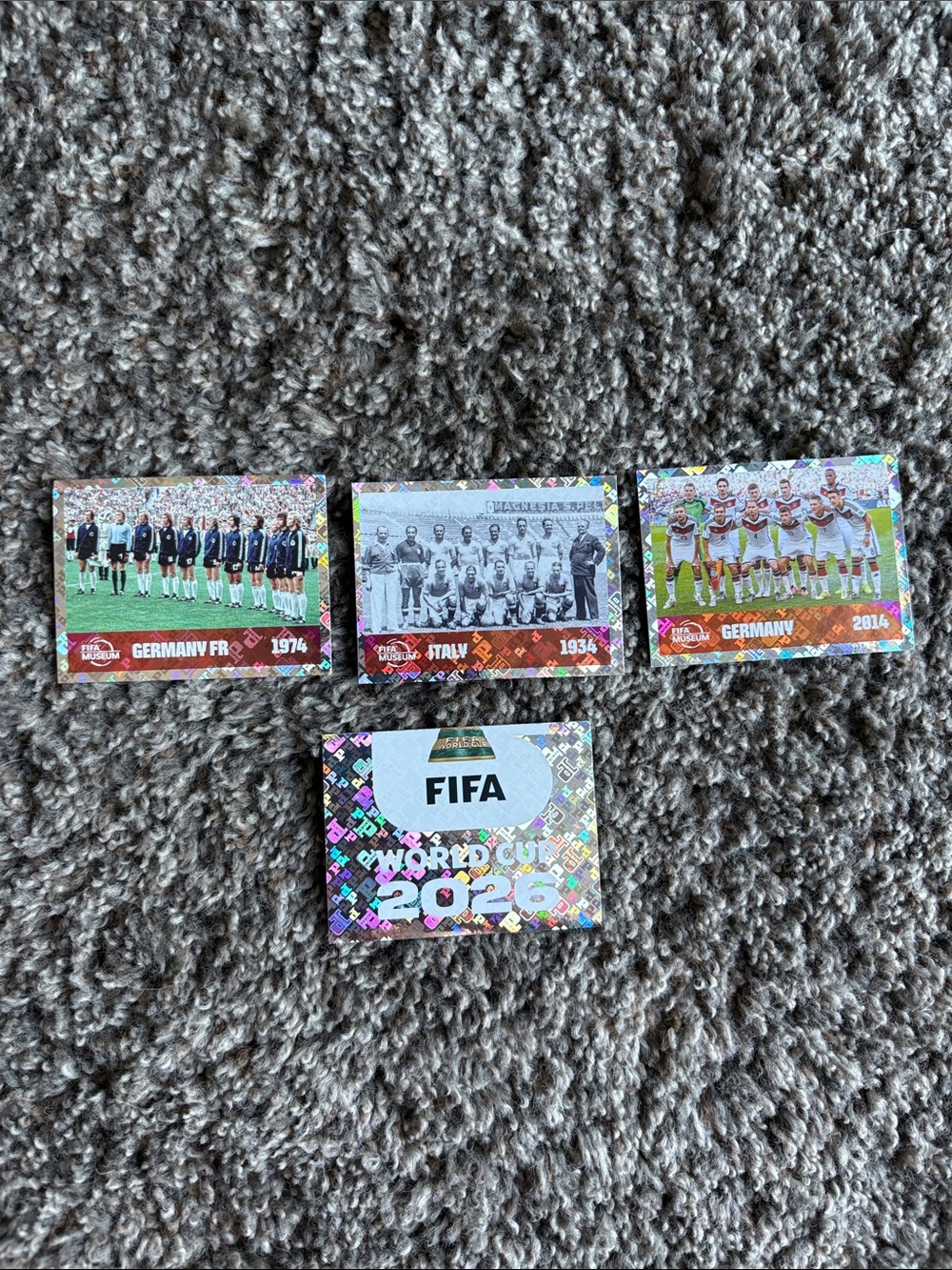 Panini FIFA World Cup 2026 Holographic Soccer Trading Cards - Silver, Red, Green